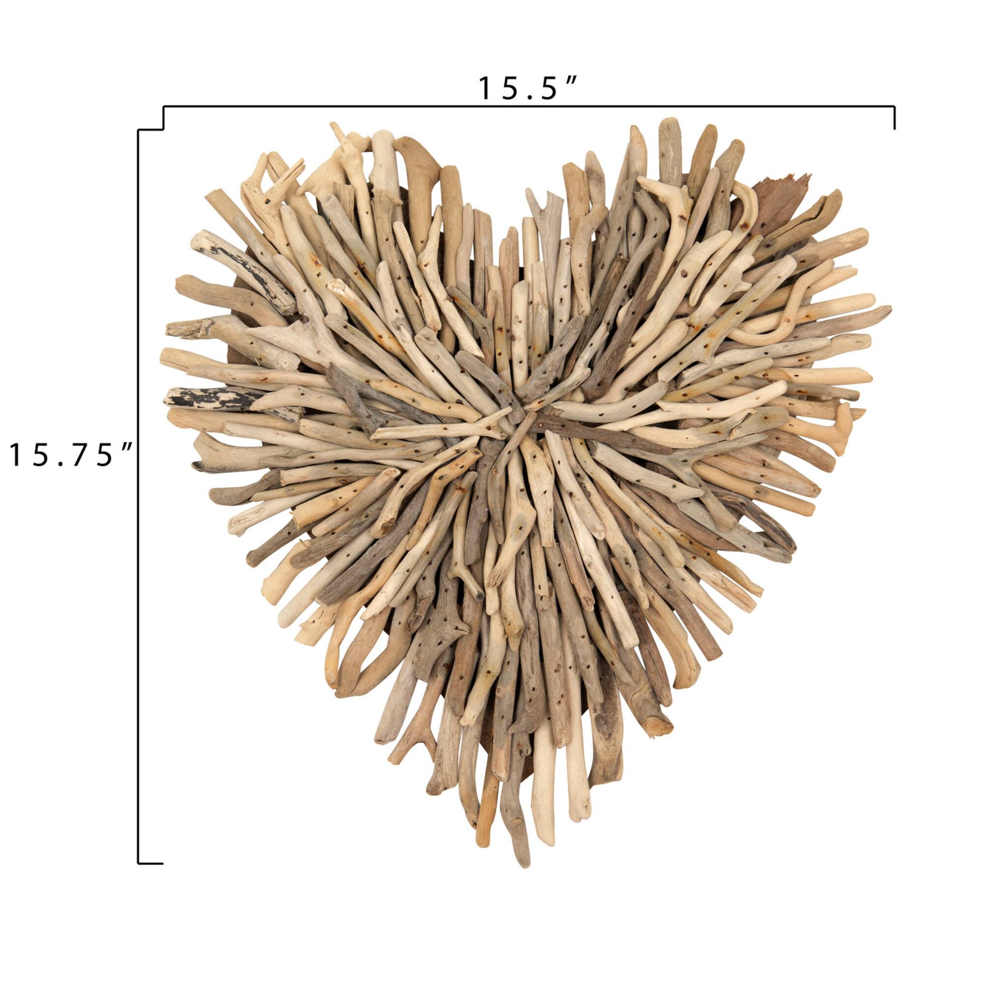 Hello Honey® Driftwood Heart Shaped Wall Décor